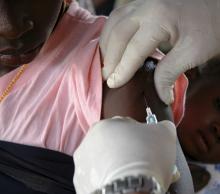A patient receives a vaccine